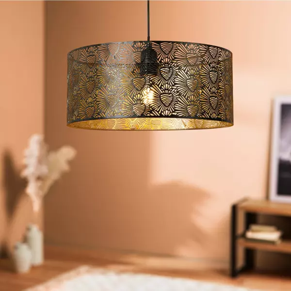 Hangende metalen lamp (D35 cm) Corazon Zwart