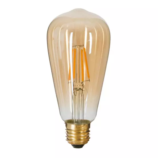 Ampoule lumineuse (H14 cm) Larme Ambre