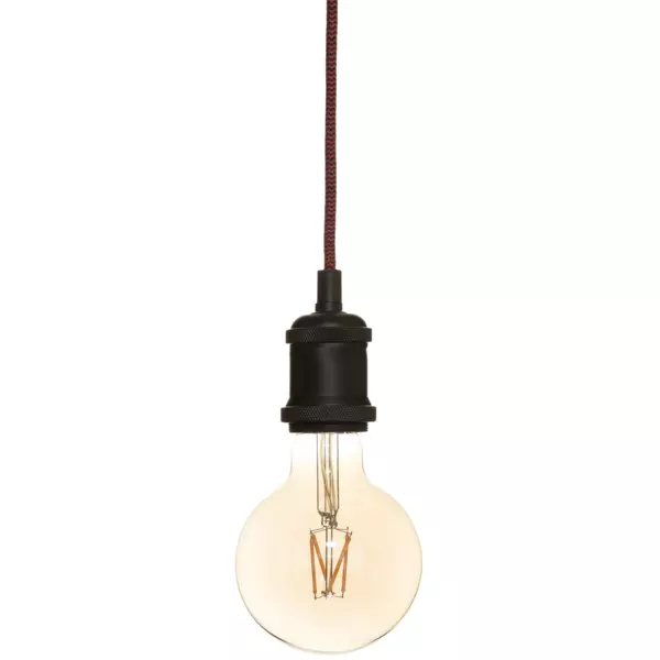 Hanglamp M�tal Zwart en Rood