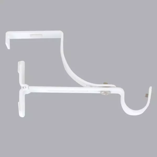 Holder til gardinstang til rullegardinboks (L135 / D20 mm) Satinhvid