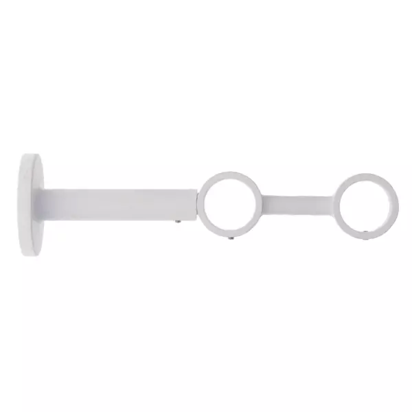 Ausziehbare doppelte Stangenhalterung (L190 - 230 / D28) Lino mattes Wei�