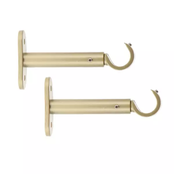 Lot de 2 supports tringles extensibles (L90 - L150 / D20 mm) Jim goutti�re Or