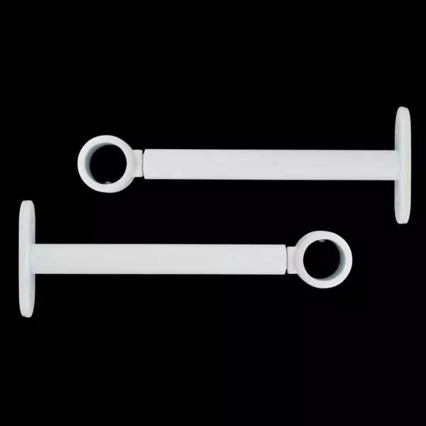 Lote de 2 soporte simples (L150 - L 190 / D20 mm) Blanco Mate