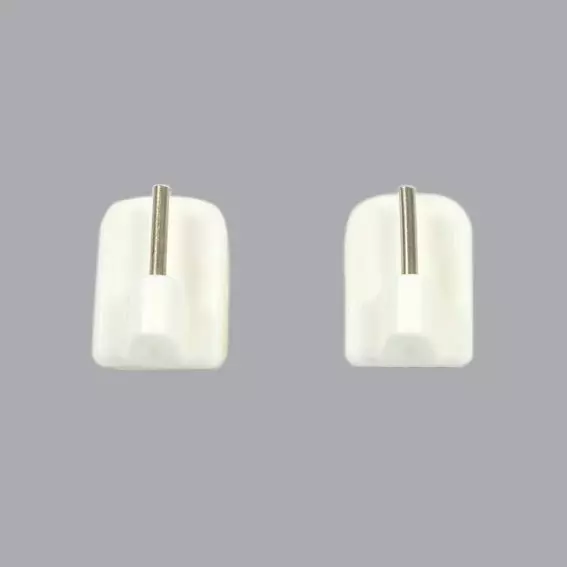 Lot de 4 supports adh�sifs Blanc