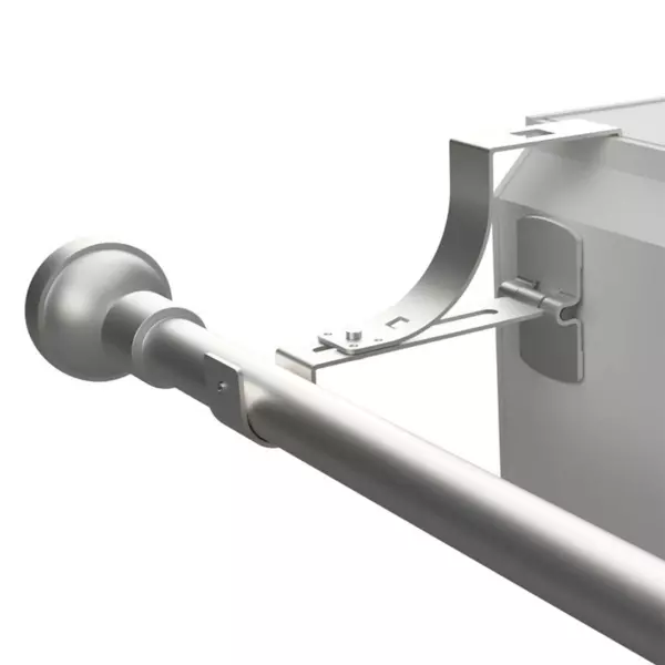 SSoporte de barra para caja de persianas (L135 / D28mm) Plata mate