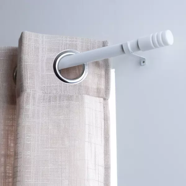 Verlengbare Gordijnroede Kit (170 � 300 cm) Cylindre stri� Wit