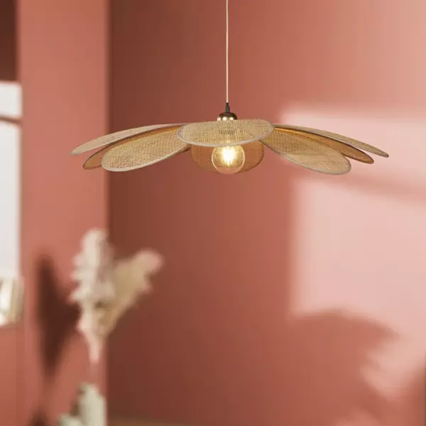 H�ngeleuchte aus Bambus Margaux Gro� Beige