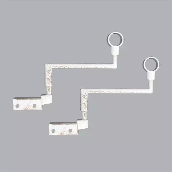 Lot de 2 supports Fix'vit (L180 - D20 mm) Blanc