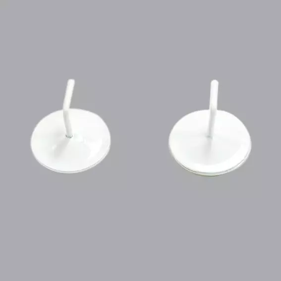 Set di 2 supporti adesivi in metallo Bianco laccato
