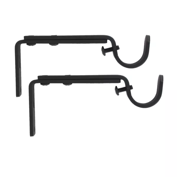 Set di 2 supporti regolabili (L110/L150 cm - �20 mm) Nero opaco