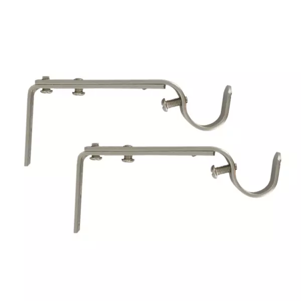 Lote de 2 soportes extensibles (L110 - L150/ D20 mm) Plata