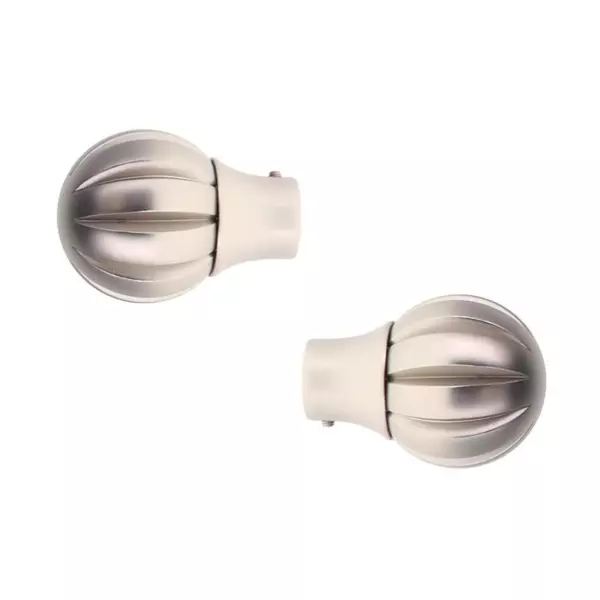 Set di 2 terminali per tenda (D20 mm) tocco di Zen  Argento