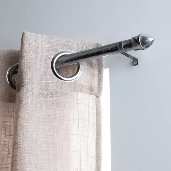 Kit de barra extensible (85 a 135 cm) Bistrot Plata y negro