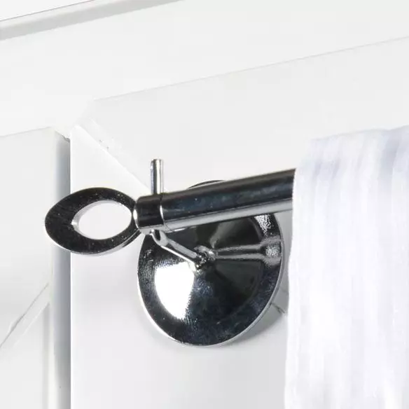 Lot de 2 supports adh�sifs m�tal Chrome