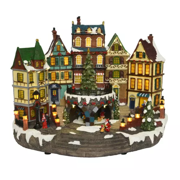 Pueblo de Navidad luminoso y musical Villa nevada