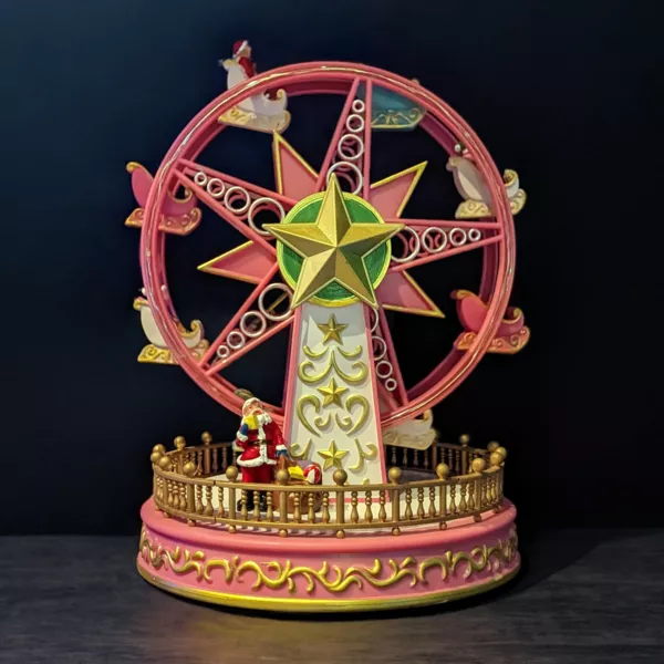 Stor lysende og musikalsk pariserhjul på batterier Féery