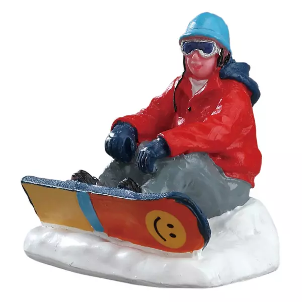 Lemax figur - Snowboarder siddende