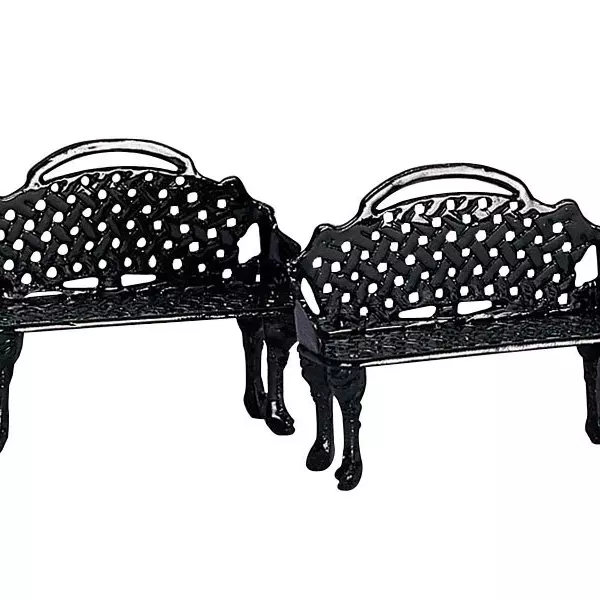 Accessori Lemax Set di 2 panchine per pazioatio