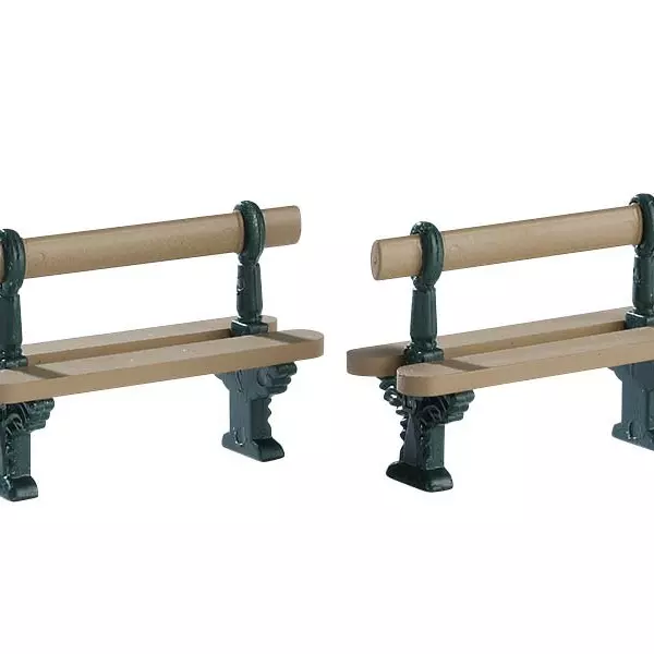 Accessoires Lemax Set van 2 metalen bank