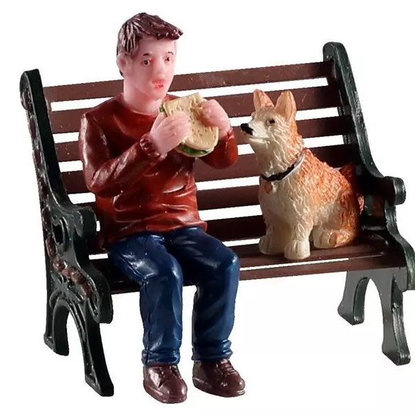 Personnage Lemax Pause d�jeuner