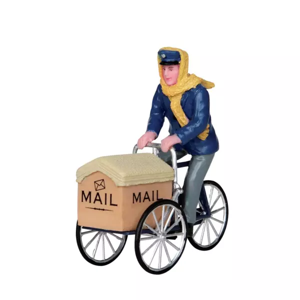 Personaggi Lemax Postino in bicicletta