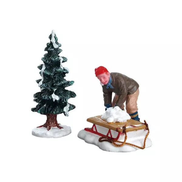 Personnage Lemax Bataille de  boules de neige