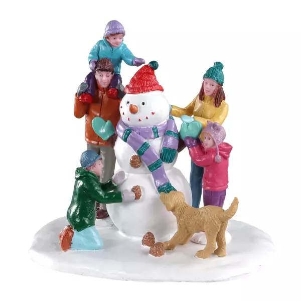 Personnages Lemax Bonhomme de neige en �quipe