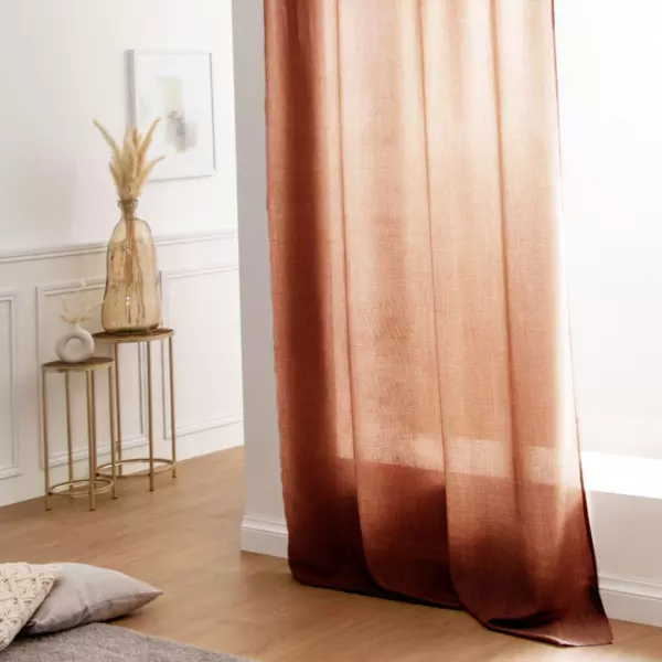 Rideau oeillets (140 x 260 cm) Bea Terracotta