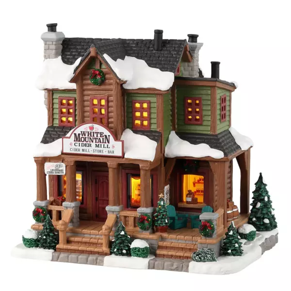 Villagio di Natale Lemax luminoso a pile Cidrerie White Moutain
