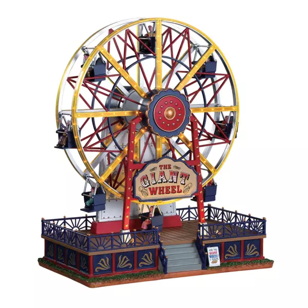 Village de No�l Lemax lumineux, musical et en mouvement La grande roue de No�l