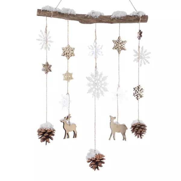 Juleoph�ng i tr� (H75 cm) Snefnug