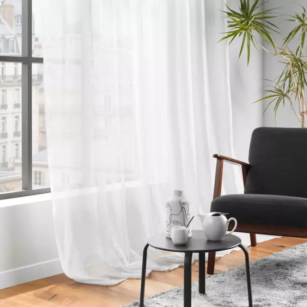 Voilage grande largeur �illets (400 x 240 cm) Lissea Blanc