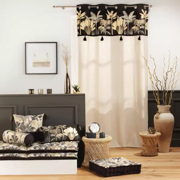 Cortina semi opaca (140 x 240 cm) Karaba Negro