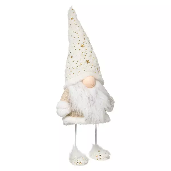 Jule-nisse dekoration (H45 cm) Gyldne stjerner