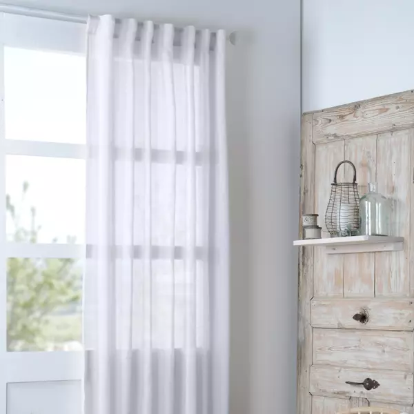 Tenda passanti nascosti trasparente (140 x 260 cm) Madrid Bianco
