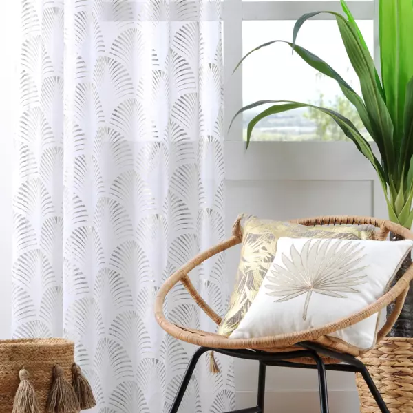 Voilage �illets (140 x 260 cm) Maldives Argent