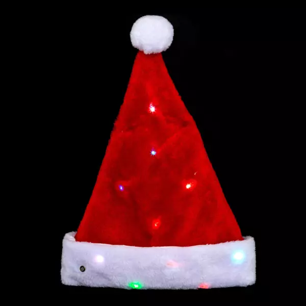 Gorro de Pap� Noel luminoso para adultos  Rojo