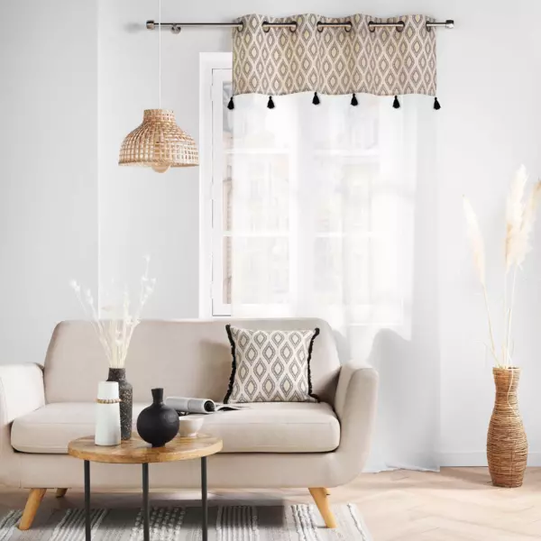 Tenda trasparente (140 x 240 cm) Oricia Ecru