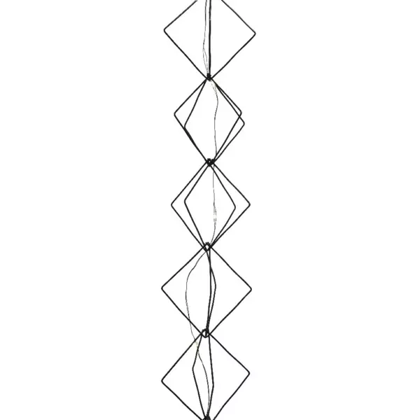 Dekorativ lysk�de p� batteri 1,9 m Kvadrater Varm hvid