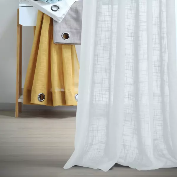 Tenda trasparente (135 x 260 cm) Ontario Bianco