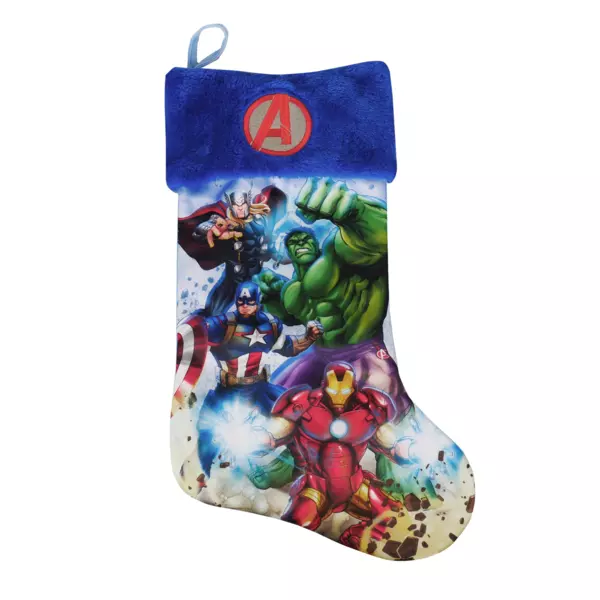 Kerstsok Disney Avengers Groen