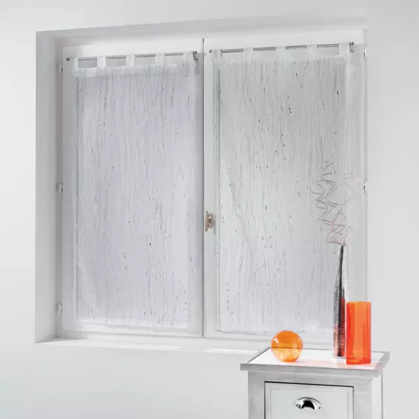 Paire de voilages � passants (45 x 160 cm) Filiane Blanc