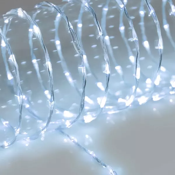 Lyskæde 36 m 1200 Micro LED gennemsigtig kabel Ekstra kold hvid