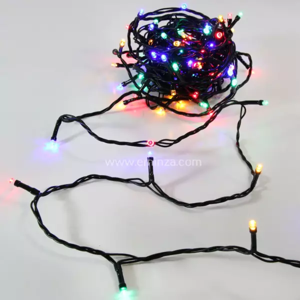 Guirlande lumineuse 50 m 500 LED c�ble vert Timer Multicolore