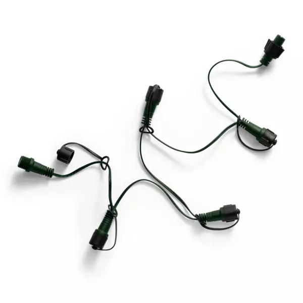Connettore cavo verde 6 ghirlande sistema LED Collegabili