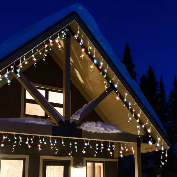Eisregen-Lichterkette L7,50 m  Mehrfarbig 175 LEDs CT