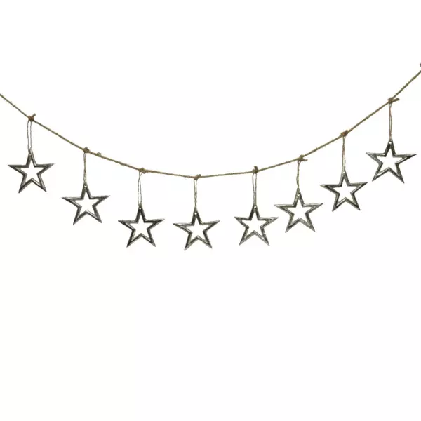 Guirnalda Farandola de estrellas Plata