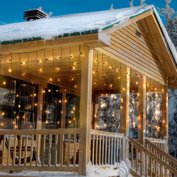 Stalactite lumineuse 2 m 189 LED Flashing light �clat Blanc chaud 