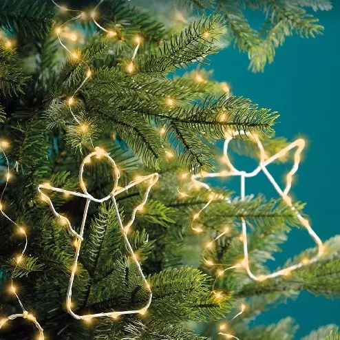 Lichtgordijn voor kerstboom  Micro Led Engel H1,80 m Extra warm wit 534 LED