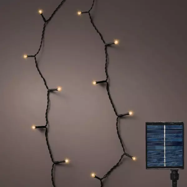 Zonne-energie lichtsnoer USB-oplaadbaar 18 m Warm wit 240 LED